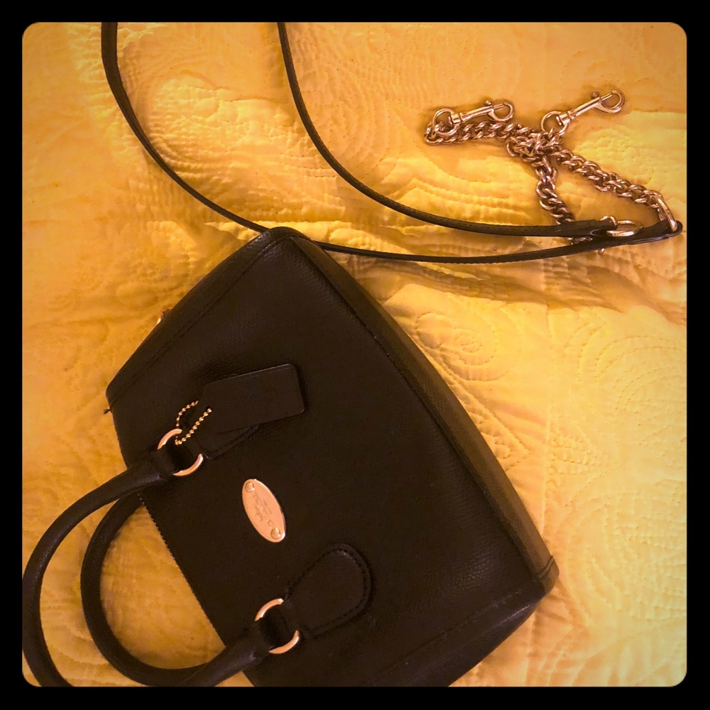 Mini black coach bag